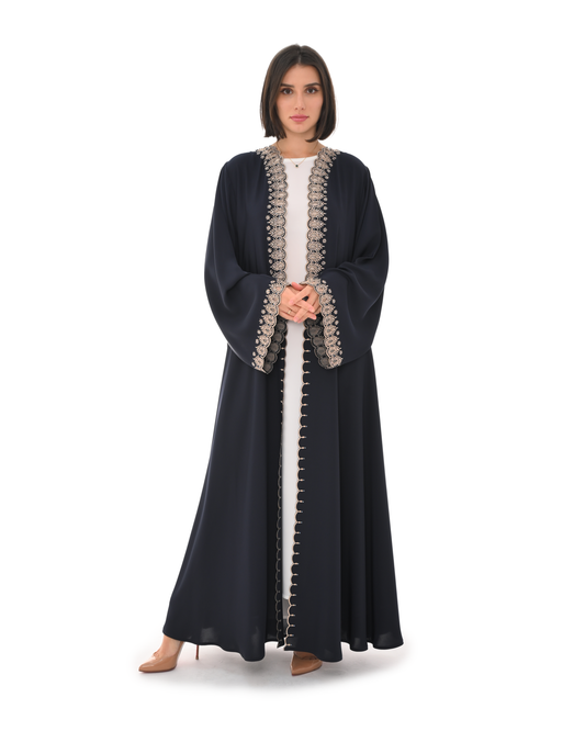 Abaya Khaleeji With Embroidery Design And Inner